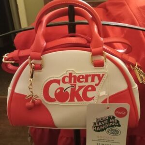 Skinny Dip London Cherry Coke Mini Bowler Bag/Crossbody NWT